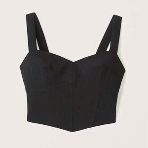 Abercrombie & Fitch Black Corset Sweetheart Top
